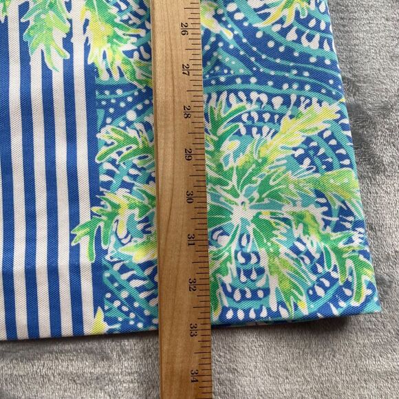 Lilly Pulitzer Dress XS Chiara Bennet Blue Stripe Tropic Print Cut Out Shift - Picture 9 of 15